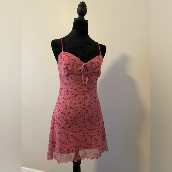 Floral Y2K Mini Dress - Picture 2 of 3